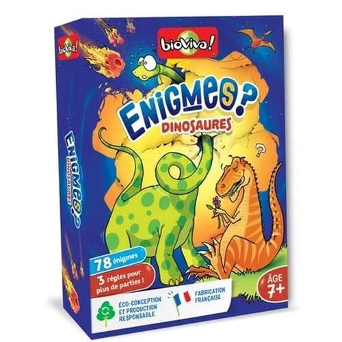 Jeu pour découvrir la nature Bioviva Enigmes Dinosaures
