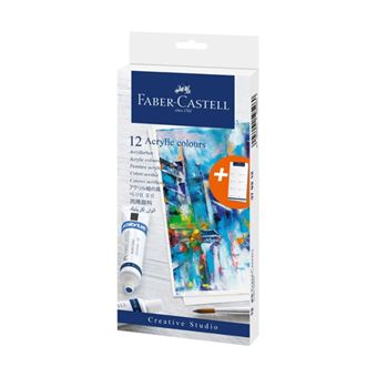 Etui 12 Peintures acryliques Faber-Castell