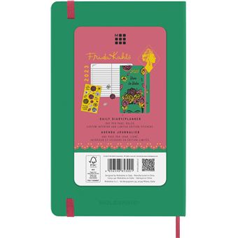 Agenda scolaire Moleskine 2022 2023 Journalier Frida Kahlo grand format Vert