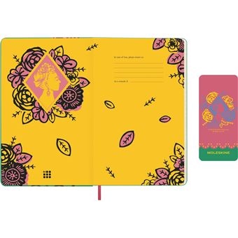 Agenda scolaire Moleskine 2022 2023 Journalier Frida Kahlo grand format Vert