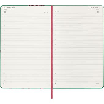 Agenda scolaire Moleskine 2022 2023 Journalier Frida Kahlo grand format Vert