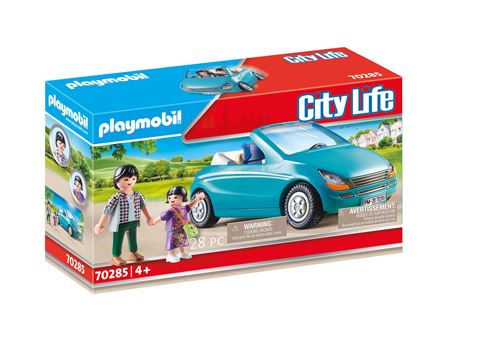 Playmobil City Life 70285 Un Père Avec Sa Fille Et Une Décapotable