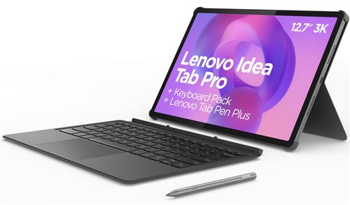 Tablette Tactile Lenovo Idea Tab Pro 12,7 128 Go Gris Luna + stylet Lenovo Tab Pen Plus + Clavier
