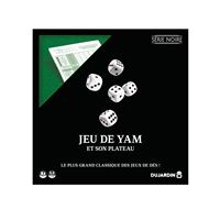 Grande Piste de Des 45 cm + bloc de Yam + 5 des + 21 jetons plastique - Piste Geante ronde Multi Jeux - Plateau - Jeux - Jouets