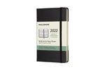 Agenda semainier Moleskine Vertical Format de poche Couverture rigide 2022 Noir