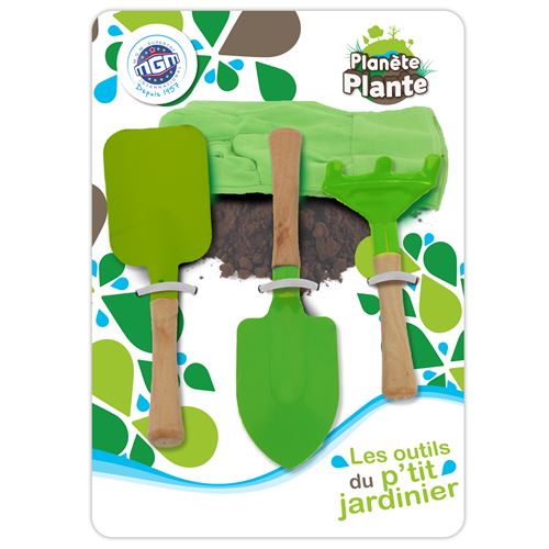 Maisons de jardin Planète Plante MGM Les outils du p'tit jardinier 3 pièces et Gants