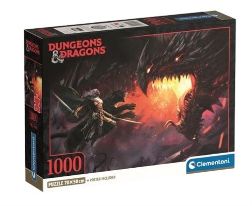 Puzzle Compact 1000 Pièces Clementoni Donjons Et Dragons