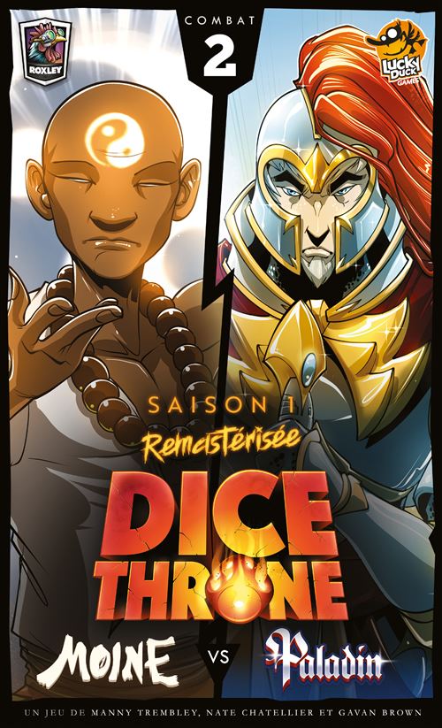 Jeu De Stratégie Lucky Duck Games Dice Throne Saison 1 Moine Vs Paladin
