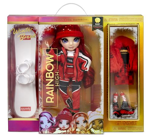 Poupée mannequin Rainbow High Sports d'hiver Ruby Anderson
