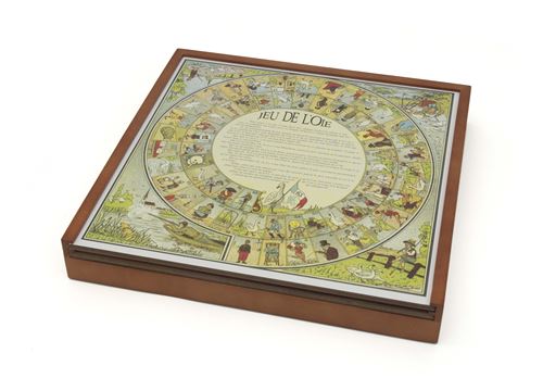 Houten kist met 5 Cartamundi Sapelly-spellen