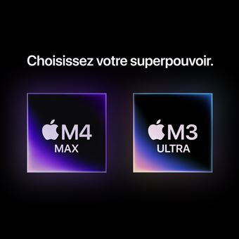 MAC STUDIO M3 ULTRA- 28 CPU, 60 GPU, 96GB, 1TB | Soldes fnac
