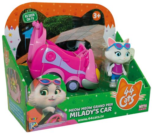 Figurine Milady Smoby avec Voiture Rose Les Véhicules Buffy