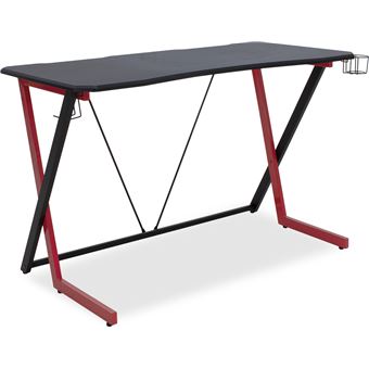 Bureau de travail ergonomique Urban Factory Ergo Noir et rouge poudré