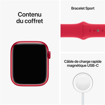 Apple Watch Series 8 GPS, boîtier Aluminium (PRODUCT)RED 45mm avec Bracelet (PRODUCT)RED