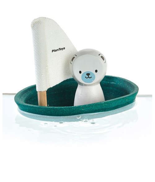 Jouet en bois Plan Toys Bateau Ours polaire