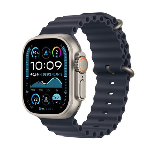 Apple Watch Ultra 2 GPS + Cellular Boîtier en Titane de 49 mm avec Bracelet Océan Bleu