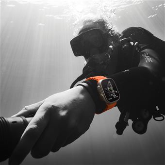 Apple Watch Ultra 2 - 49 mm - titane - montre intelligente avec Bracelet  Océan - fluoroélastomère - bleu - taille du poignet : 130-200 mm - 64 Go -  Wi-Fi, LTE, UWB, Bluetooth - 4G - 61.4 g - Apple Watch
