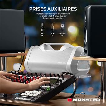 Enceinte sans fil Bluetooth Monster Cable Monster Blaster V3.0 Blanc