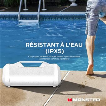 Enceinte sans fil Bluetooth Monster Cable Monster Blaster V3.0 Blanc