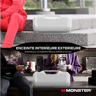 Enceinte sans fil Bluetooth Monster Cable Monster Blaster V3.0 Blanc