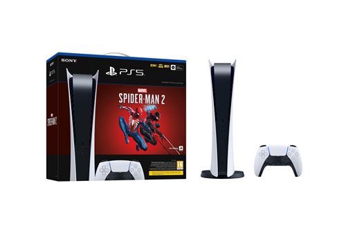 Sony Pack Console PS5 Digitale + Manette Sans Fil + Marvel'S Spider-Man 2 PS5