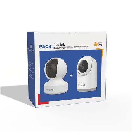 Pack de 2 caméras de surveillance connectée Reolink E330 5MP intérieure + E321 3MP