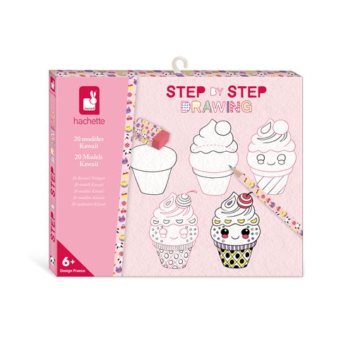 Dessin et coloriage enfant Janod Step by Step Drawing 20 Modèles Kawaii