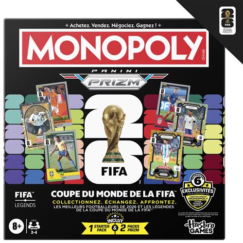 Jeu classique Hasbro Monopoly Panini Prizm FIFA World Cup
