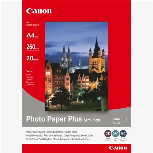 Papier photo satiné Canon Plus SG-201 A4 20 feuilles