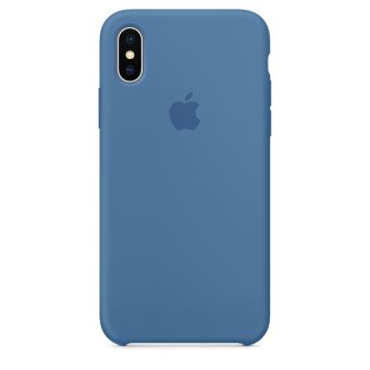 Coque en silicone Apple Bleu jean pour iPhone X