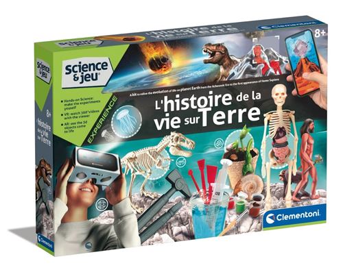 Jeu De Sciences Et D'Expérience Clementoni L'Histoire De La Vie Sur Terre Réalité Virtuelle