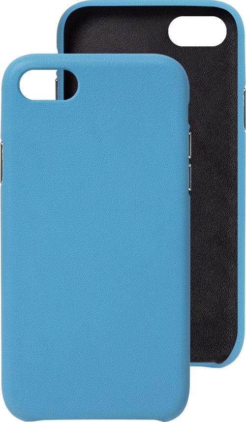 Coque écoresponsable en cuir Atelier Gaston Bleu et Noir pour iPhone 7/8