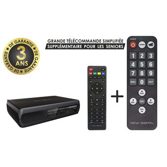 Décodeur TNT DVB New Digital T2 265 Full HD Noir - 1