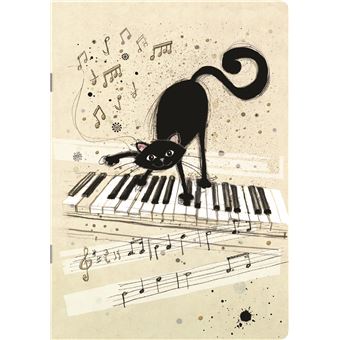 Cahier A5 Kiub Bug Art Chat Piano