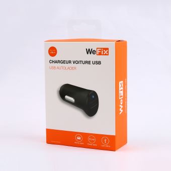 Chargeur de voiture prise allume-cigare WeFix USB-A - Accessoire téléphonie  pour voiture - Achat & prix