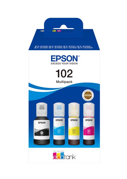 Pack de Cartouche d encre Epson Ecotank 102 4 couleurs