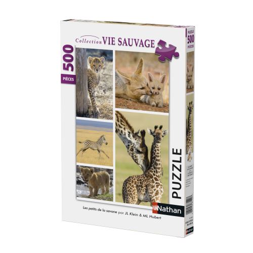 Puzzle 500 pièces Nathan Les petits de la savane