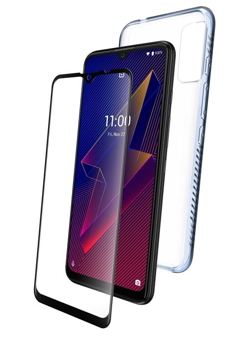 Pack Coque de protection en TPU Transparent + Protection d'écran en verre trempé Transparent pour Wiko Power U20