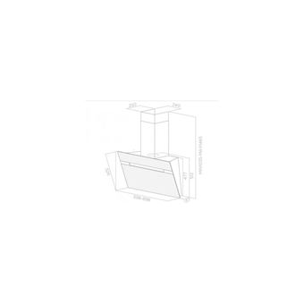 Elica Stripe Lux BL/A/90/LX - Hotte - hotte décorative - largeur : 89.8 cm  - profondeur : 32.6 cm - extraction et recirculation (avec kit de  recirculation supplémentaire) - verre noir - Achat & prix
