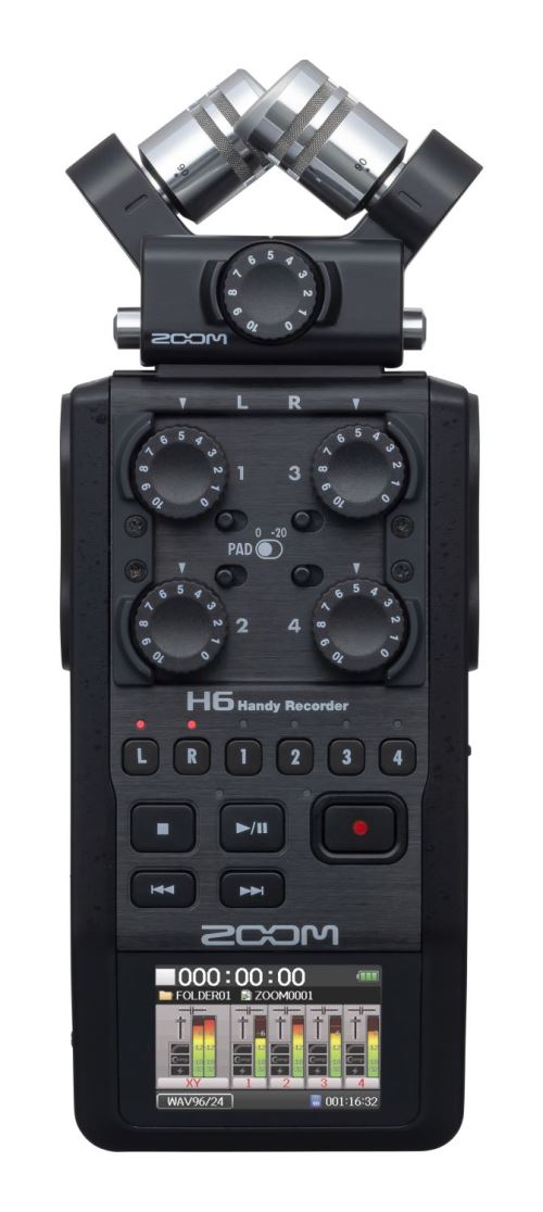 Enregistreur 6 pistes portable à microphones interchangeables Zoom H6 Noir