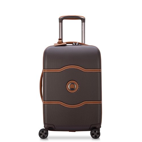 Delsey 55cm 4 Double Wheels Cabin Trolley Suitcase - Chatelet Air 2.0 - Brown - 789493 - 3219110503692