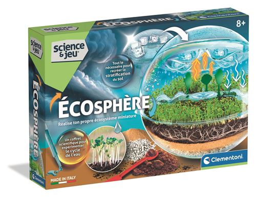 Clementoni ECOSPHERE 52988 Kit Terrarium Scientifique Dôme en verre Pluie et vapeur - vue 2