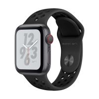 Apple Watch Series 4 Nike+ Cellular 40 mm Boîtier en Aluminium Gris sidéral avec Bracelet Sport Nike Anthracite et Noir