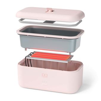 Boite MonbentoMB Warmer Rose Naturel Made in France