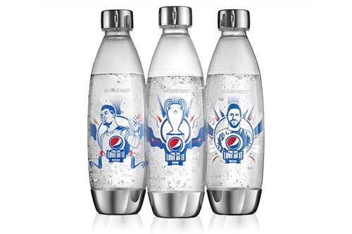 Lot de 3 bouteilles Sodastream UEFA Argent