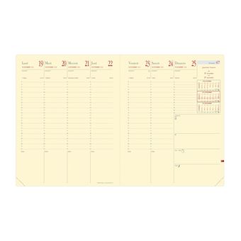 Agenda civil semainier QuoVadis 2022 Président 21 x 27 cm Rouge