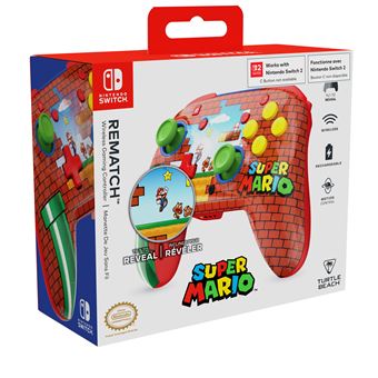 Manette sans fil Turtle Beach® Rematch™ Mario Bricks pour Nintendo Switch™ Nintendo Switch™ Lite Nintendo Switch™ Modèle OLED et Nintendo Switch™ 2