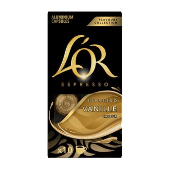 Pack de 10 capsules café L’Or Espresso Flavours Vanille 4061086 52 g Noir et Beige - 1