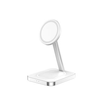 Chargeur induction 3 en 1 Force Power MagSafe 15W Garantie à vie Blanc
