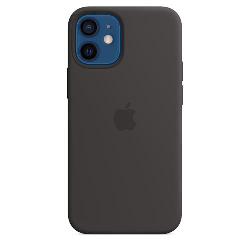 Coque en silicone Apple MagSafe pour iPhone 12 mini Noir